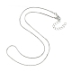 Brass Square Snake Chain Necklace for Men Women(MAK-YW0001-08)-1