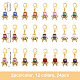 chgcraft 24 pcs 12 couleurs décorations de pendentif en perles d'imitation acrylique(HJEW-CA0001-49)-2