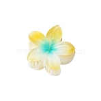 Plastic Claw Hair Clips, Hair Accessories for Women & Girls, Flower, Lime, 40mm(PW-WG07B2B-08)