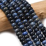 Natural Dumortierite Beads Strands, Rondelle, 6.5~7x4~4.5mm, Hole: 0.8mm, about 89pcs/strand, 15.35''(39cm)(G-A280-A09-01)