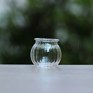 Mini Glass Pot, Micro Landscape Dollhouse Accessories, Pretending Prop Decorations, Clear, 25x25mm(BOTT-PW0011-36E)