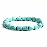 Turquoise Bracelet with Elastic Rope Bracelet, Male and Female Lovers Best Friend(DZ7554-22)