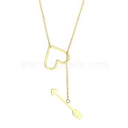 Simple and Stylish Stainless Steel Lariat Necklaces, Sweater Chain Necklace for Women, Arrow(WC5409-6)