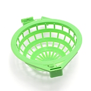 (Clearance Sale)Plastic Nest Bowl, Hollow Hanging Cage, Eggs Hatching Tool, for Parrot Quails Small Birds, Green, 205x147x55mm, Hole: 10.5x13mm(AJEW-WH0180-62)