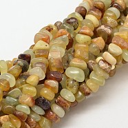 Natural Xiuyu Jade Nuggets Beads Strands, 7~9x7~9mm, Hole: 1mm, about 72~83pcs/strand, 15.7 inch(G-P091-29)