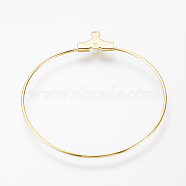 Brass Pendants, Hoop Earring Findings, Ring, Nickel Free, Real 18K Gold Plated, 18 Gauge, 39x36x1mm, Hole: 1mm(KK-T020-05G)