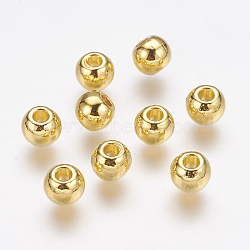 Tibetan Style Alloy Beads, Barrel, Golden, Lead Free & Cadmium Free, 6x5mm, Hole: 2.5mm(K0NTG011)
