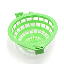 (Clearance Sale)Plastic Nest Bowl, Hollow Hanging Cage, Eggs Hatching Tool, for Parrot Quails Small Birds, Green, 205x147x55mm, Hole: 10.5x13mm(AJEW-WH0180-62)