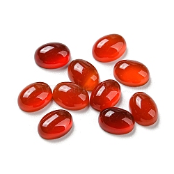 Gemstone Cabochons, Dyed & Heated, Natural Red Agate, 8x6x3mm(G-C107-6x8mm-4)