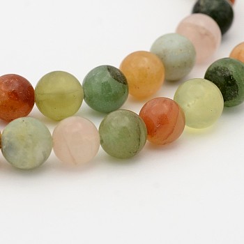 Natural Mixed Gemstone Round Bead Strands, 4mm, Hole: 1mm, about 98pcs/strand, 15.7 inch
