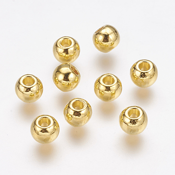 Tibetan Style Alloy Beads, Barrel, Golden, Lead Free & Cadmium Free, 6x5mm, Hole: 2.5mm