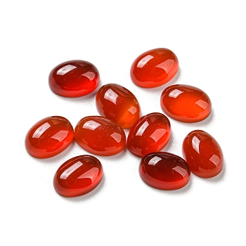 Gemstone Cabochons, Natural Red Agate, 8x6x3mm