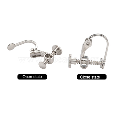 Brass Screw On Clip-on Earring Findings(KK-L164-02)-7