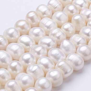 9mm Beige Potato Pearl Beads