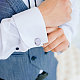 Brass with White Shell Cufflinks(FIND-GL0002-07)-5