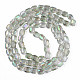 Electroplate transparentes abalorios de vidrio hebras(EGLA-N002-32-C09)-2