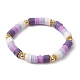 7pcs 7 ensemble de bracelets extensibles de surfeur heishi en argile polymère de couleur(BJEW-JB09644-02)-3