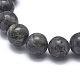 Эластичные браслеты из натуральных бусин ларвикита(X-BJEW-K212-A-046)-2