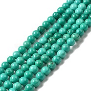 Dyed & Heated Natural Magnesite Beads Strands, Round, 6~6.5mm, Hole: 0.6mm, about 63pcs/strand, 15.16 inch(38.5cm)(G-G924-01A-02)