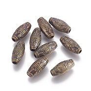 CCB Plastic Beads, Oval, Antique Bronze, 23x10mm, Hole: 3.5mm(CCB-E052-37AB)