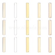 PandaHall Elite Brass Links, Rectangle, Mixed Color, 30pcs/box(KK-PH0002-14)