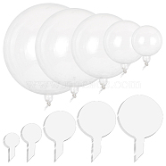 100Pcs 5 Styles Round Transparent TPU Balloons, For Christmas Wedding Party Decorations, Clear, 155~370x80~238x0.1mm(AJEW-OC0005-14)