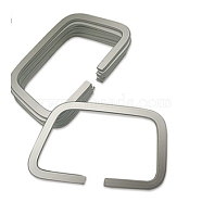 Aluminum Bag Handle, for Bag Replacement Accessories, Rectangle, Silver, 116x8.5mm(FIND-WH0059-35)
