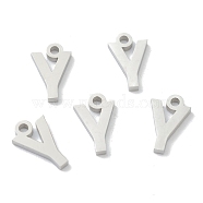 304 Stainless Steel Charms, Greek Alphabet, Stainless Steel Color, Letter.G, 11x7x1.5mm, Hole: 1.5mm(STAS-G244-01G)