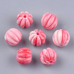 Synthetic Coral Corrugated Beads, Dyed, Pumpkin, LightCoral, 10~11x9~10mm, Hole: 1.6mm(CORA-S027-32A)