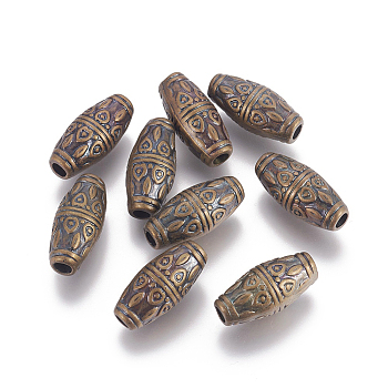 CCB Plastic Beads, Oval, Antique Bronze, 23x10mm, Hole: 3.5mm