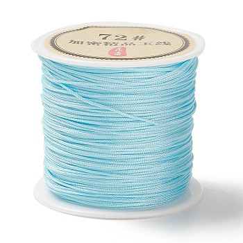 50 Yards Nylon Chinese Knot Cord, Nylon Jewelry Cord for Jewelry Making, Cyan, 0.8mm