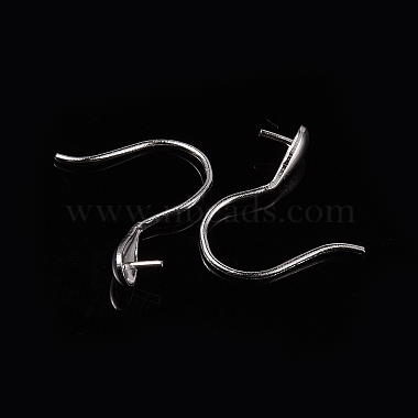 крючки для сережек из стерлингового серебра с родиевым покрытием(X-STER-E041-14P)-5