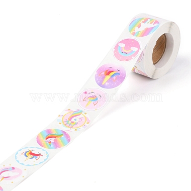 8 Styles Unicorn Paper Stickers(X-DIY-L051-008)-3