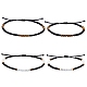 4шт. 4 набор браслетов и ножных браслетов в стиле стеклянных плетеных бусин(SJEW-SW00003-01)-1