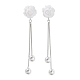 925 Sterling Silver Stud Earrings(EJEW-P296-03P)-1