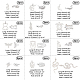 24Pcs 12 Style 201 Stainless Steel Big Pendants and Filigree Joiners Links(STAS-DC0003-01)-2