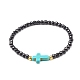 Cross Stretch bracelet for Girl Women(BJEW-JB06957-01)-1