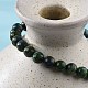 Natural Chrysocolla and Lapis Lazuli Round Bead Stretch Bracelets(BJEW-L593-D03)-4