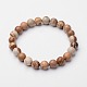 Natural Picture Jasper Beaded Stretch Bracelets(BJEW-F203-03)-1