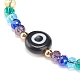 Lampwork Evil Eye & Glass Beaded Bracelet(BJEW-JB08367-04)-4