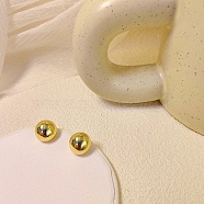 Half Round Alloy Stud Earrings, Golden, 23x23mm(WG64463-31)