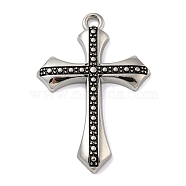 Tibetan Style Alloy Pendants, Cross, Antique Silver, 50x34x4mm, Hole: 3mm(PALLOY-M218-14AS)