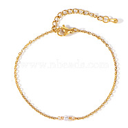 Fashionable Imitation Pearl Bracelet for Daily Wear and Accessories, Golden, 6-1/2 inch~6-3/4 inch(16.5~17cm)(EN7481-1)