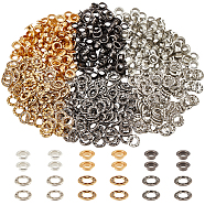 300 Sets 3 Colors Brass Rhinestone Grommet Eyelet Findings, for Bag Accessories, Mixed Color, 10.5x4.5mm, Hole: 6mm & 12x2mm, Hole: 6.5mm, 2pcs/set, 100 sets/color(DIY-NB0007-68)
