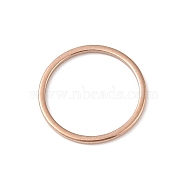 PVD Vacuum Plating 304 Stainless Steel Linking Ring, Ring, Rose Gold, 20x0.8mm, Inner Diameter: 18mm(STAS-S079-12D)