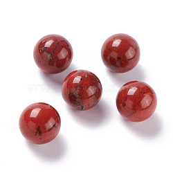 Natural Red Jasper Beads, No Hole/Undrilled, for Wire Wrapped Pendant Making, Round, 20mm(G-D456-09)