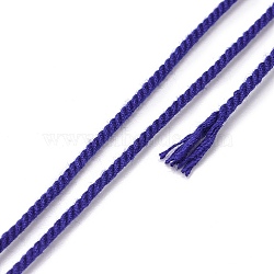 Cotton Cord, Braided Rope, with Paper Reel, for Wall Hanging, Crafts, Gift Wrapping, Dark Blue, 1.2mm, about 27.34 Yards(25m)/Roll(OCOR-E027-01B-32)