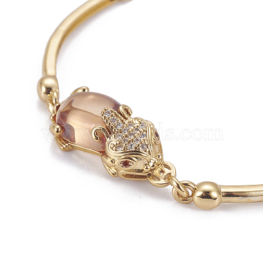 Golden Tone Brass Link Bracelets(BJEW-L639-14A)-2