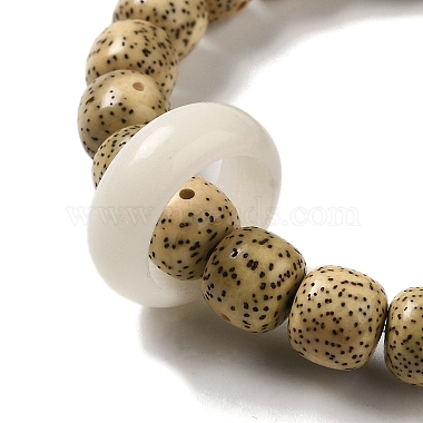 Bracelets extensibles en perles d'agate naturelle et de jade blanc et de lune et d'étoile bodhi(BJEW-B080-04)-3