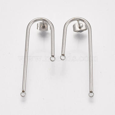 Boucles d'oreilles à tige gauche et droite en acier inoxydable anti-ternissement 304(STAS-S079-143A)-2